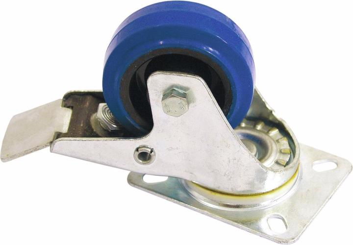 Actual product image Roadinger Swivel castor 80mm blue with brake (Accessories)