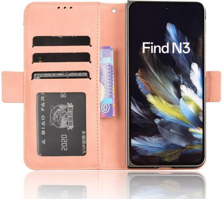 Actual product image Cover-Discount OnePlus Open - Case with many card slots pink (OnePlus Open)