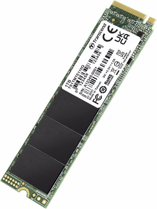 Image du produit Transcend 1 To de M.2 2280PCIe Gen3x4 QLC comme DRAM (1000 Go, M.2 2280)