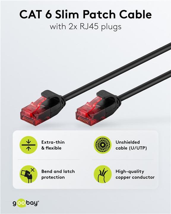 Actual product image Goobay Patch Cable (U/UTP, CAT6, 5 m)