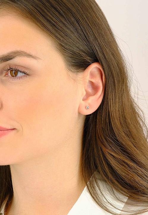Produktbild Muau Stud earrings white gold 750, 4mm (750/18 K Gold)