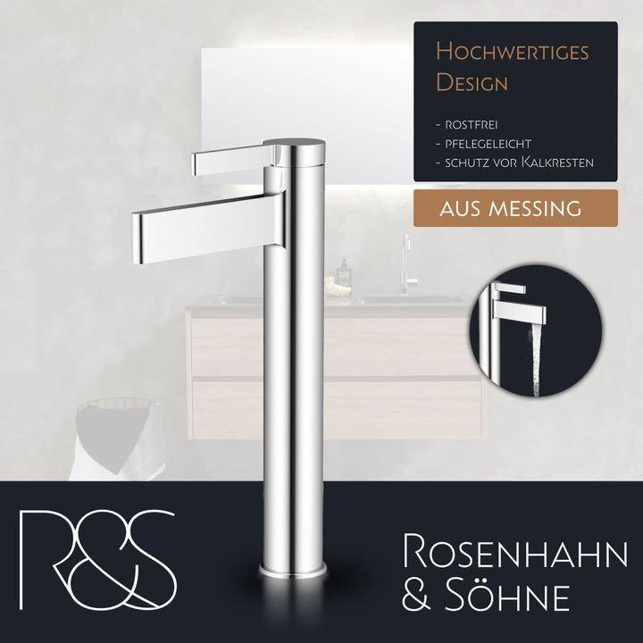 Produktbild Rosenhahn & Söhne Rosenhahn & SÃ¶hne Einhand SpÃ¼ltischbatterie in Chrom ( 81H16-***-T ) Modell List L