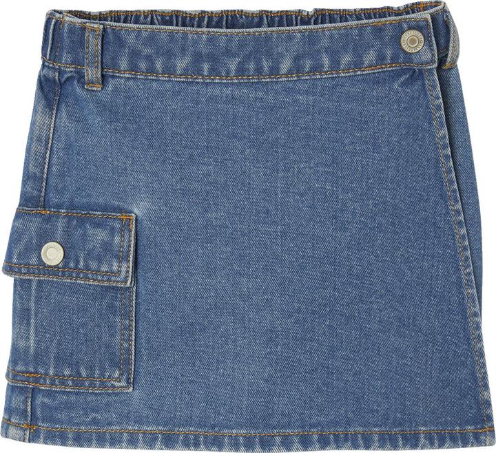 Vertbaudet Mädchen Cargo-Skort aus Denim (116)