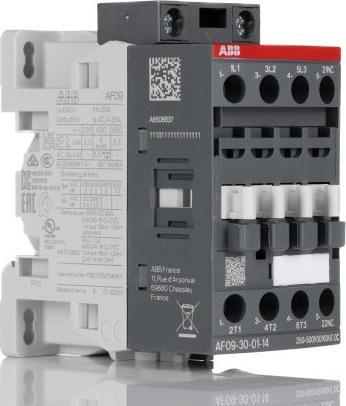 Image du produit ABB AF09-30-01-14 Contacteur de puissance / 250 500 V bobine, 3 -pôles 3 NO +1 NF / 25 A