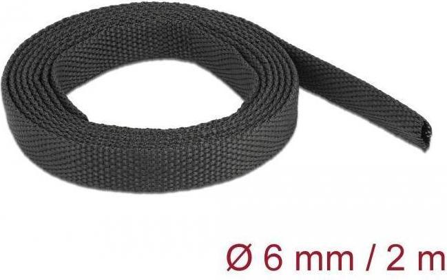 Produktbild Delock Gewebeschrumpfschlauch 2 m x 6 mm Schrumpfungsrate 2:1 schwarz (1 x)
