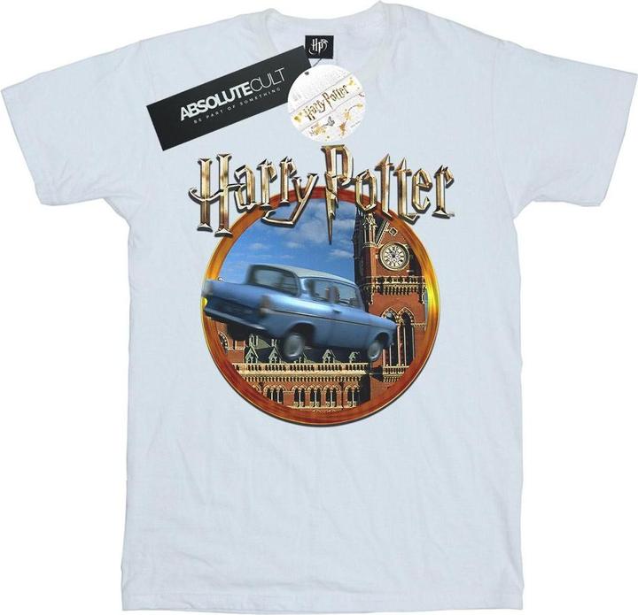 Actual product image Womens/Ladies Flying Car Cotton Boyfriend T-Shirt (5XL)