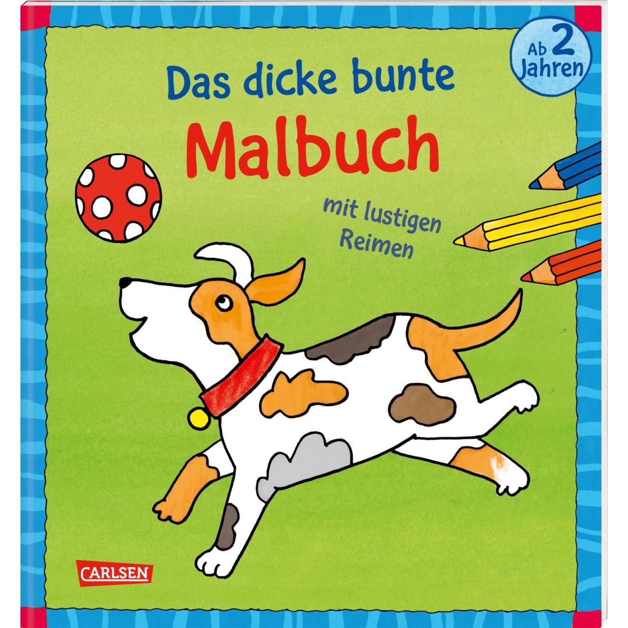 Das dicke bunte Malbuch mit lustigen Reimen, Kinderbücher von Imke Sörensen, Katja Mensing