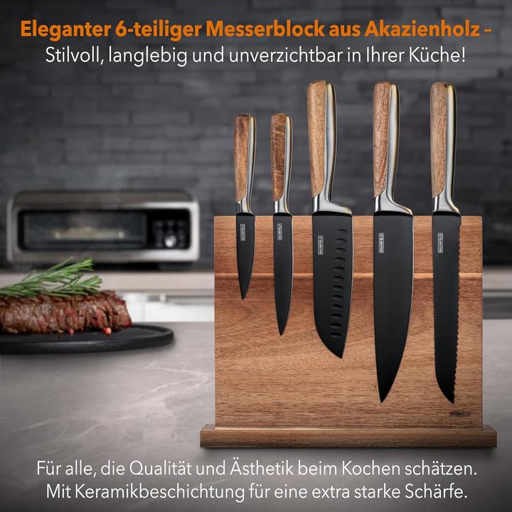 Produktbild Baumfeld 6-teiliges Magnet-Messerblock Set