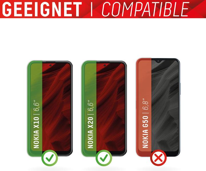 Actual product image Displex Smart Glass, Displayschutzfolie (1 Piece, Nokia X10, Nokia X20)