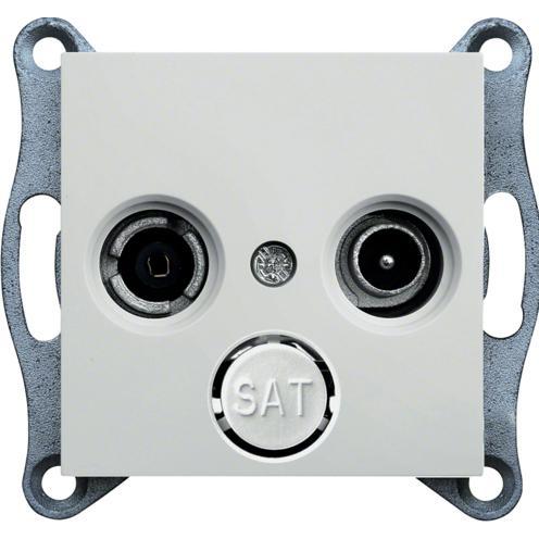 Hager LUMINA2 RTV-Anschlussdose weiss - WL3010, SAT Zubehör, Weiss