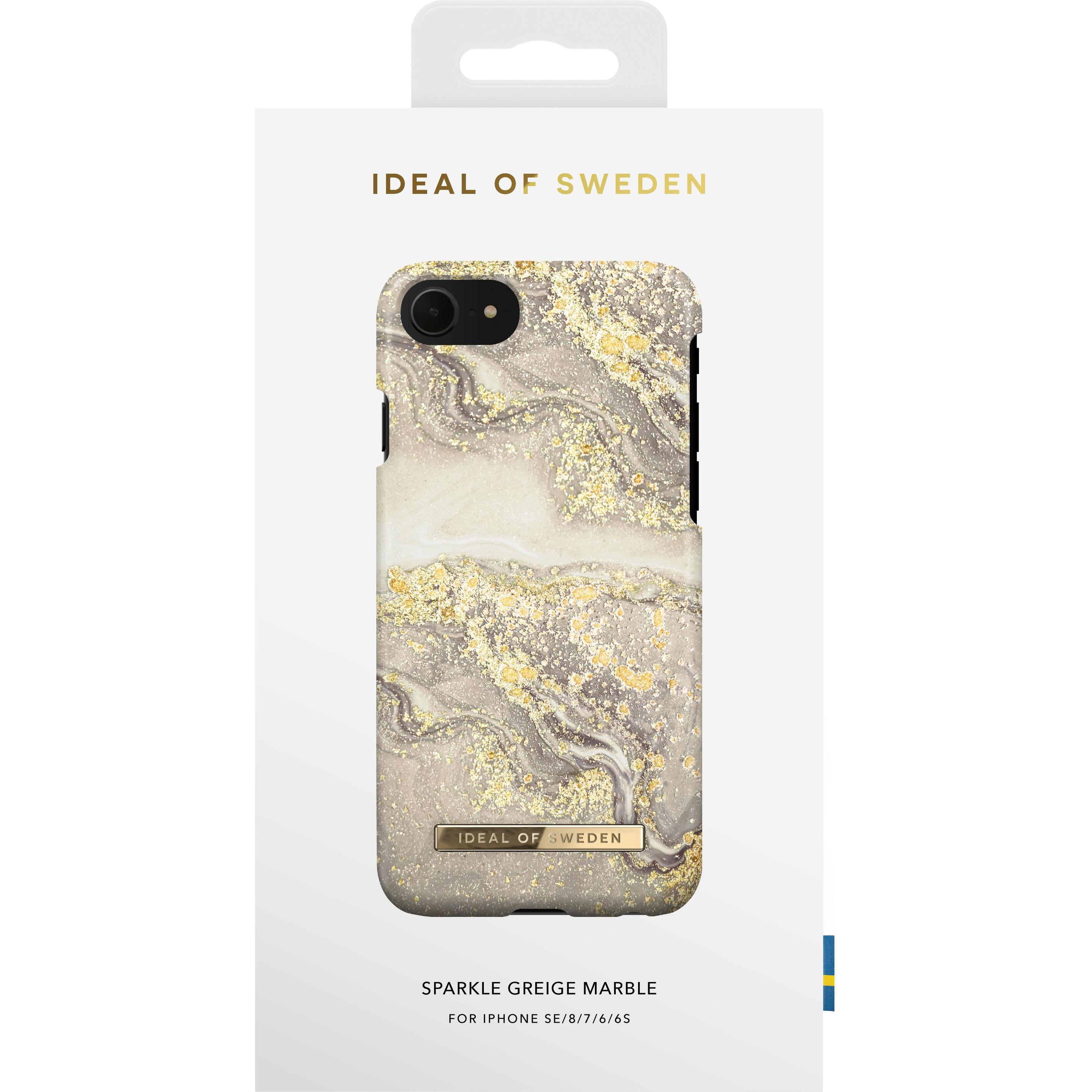 Thumbnail - iDeal Of Sweden Sparkle Greige Marble (Apple iPhone SE (3rd Gen)), Smartphone Hülle, Beige, Gold