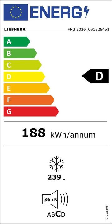Energie-Label Liebherr FNd 5026 (Freistehend, 238 l)