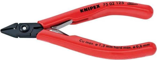 Actual product image Primium PRIM 7502125SB Knipex electronic side cutters slim bevel and spring (125 mm)