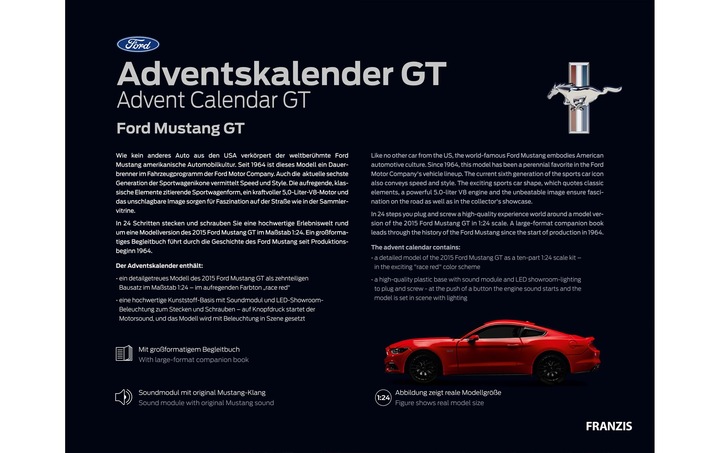 Actual product image Franzis GT Ford Mustang GT