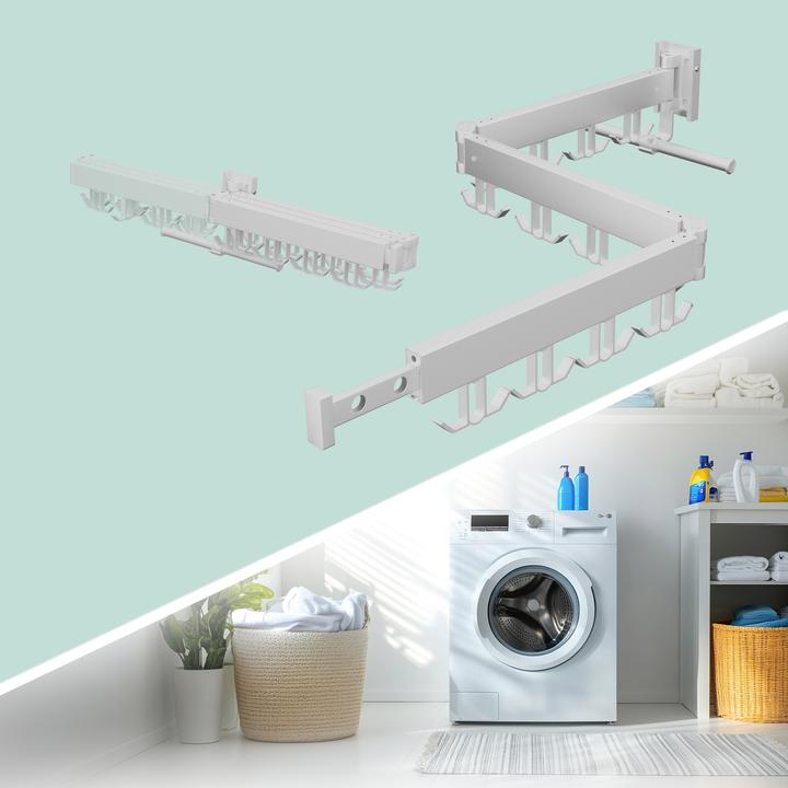 Produktbild Relaxdays Klappbarer Wäscheständer für Wandmontage
