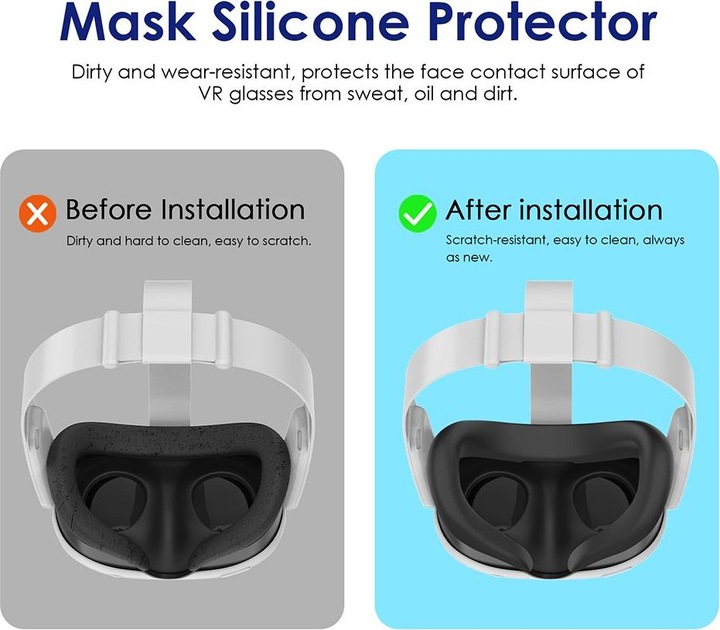 Immagine prodotto Ueli Express Meta Quest 3 Maschera per gli occhi con attacco in silicone anti-sudore