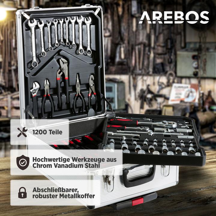 Actual product image Arebos Werkzeugkoffer (1200 pieces)