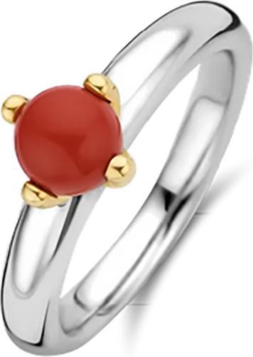 Produktbild Ti Sento Milano Ring mit korallenrotem Stein 12179CR (56, 925 Silber)