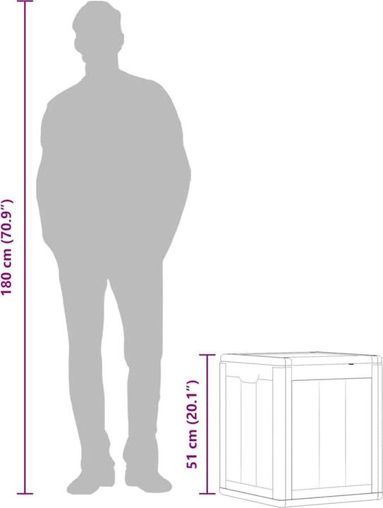 Actual product image vidaXL Garten-Aufbewahrungsbox