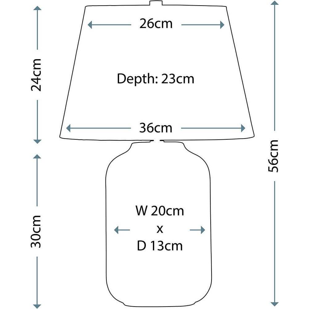 Thumbnail - Elstead Lighting, Tischlampe, Muse Tischleuchte E27 Grau Weiss, Made in UK (E27)