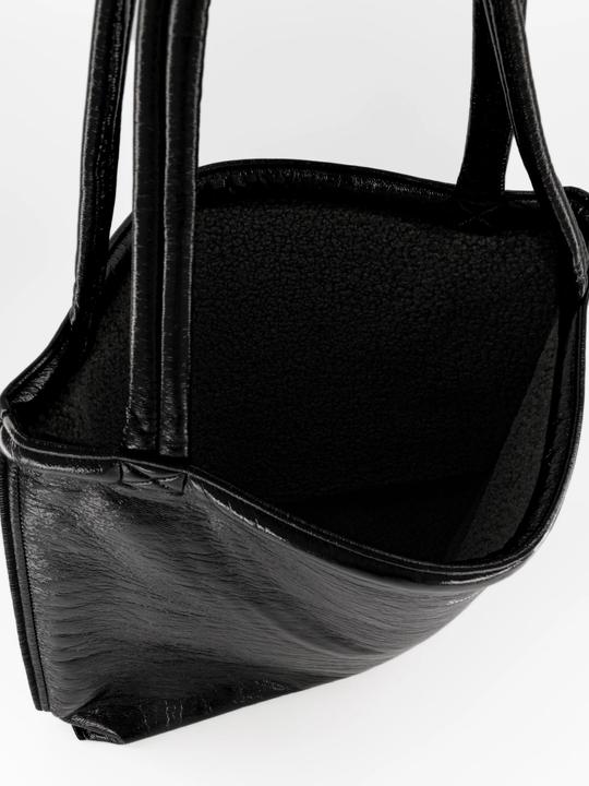 Actual product image Studio Noos Shopper "Reversible Teddy Lacquer Mom Bag" black