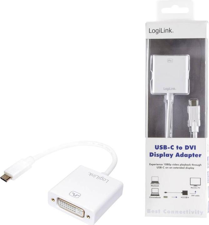 Produktbild LogiLink USB Typ-C zu (DVI, 14 cm)