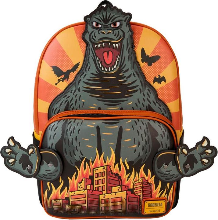 Actual product image Loungefly Toho by Full-Size Backpack Godzilla Cosplay