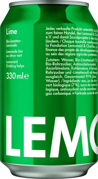 Image du produit Lemonaid Bio-Limetten-Limonade (12 x 33 cl)