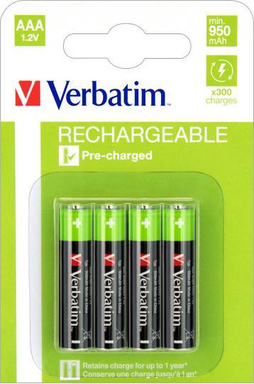 Produktbild Verbatim 49514 - Einwegbatterie - AAA - Nickel-Metallhydrid (NiMH) - 1,2 V - 4 Stück(e) - (4 Stk., AAA, 950 mAh)