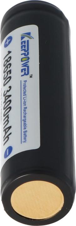 Actual product image Keeppower Akku 18650 geschützt (Flat Top) (1 pcs., 18650, 3400 mAh)