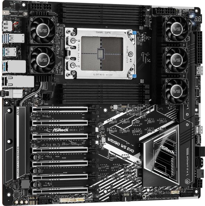 Actual product image AsRock WRX90 WS EVO (sTR5, AMD WRX90, E-ATX)