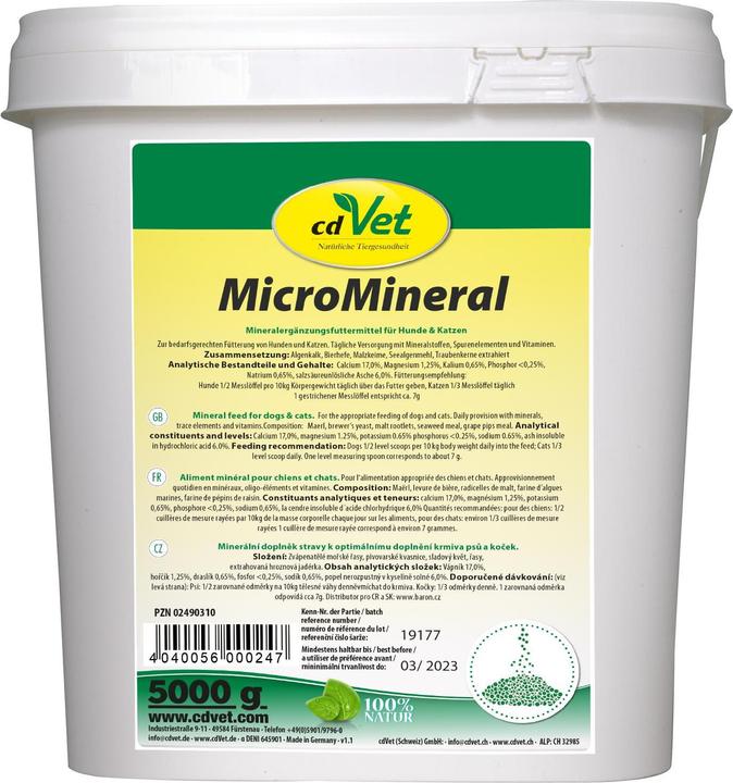 Produktbild cdVet Hunde-Nahrungsergänzung MicroMineral, Hund & Katze, 150 g (Senior, Adult, Junior, 1 Stk., 150 g)