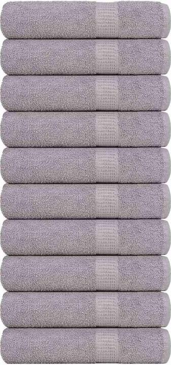 vidaXL Bath towels 10 pcs. Grey 100x150 cm 360 g/m² 100% cotton Shower towel (100 x 150 cm)