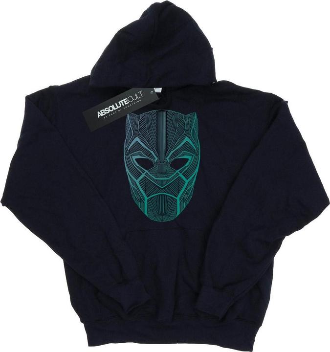 Actual product image Mens Black Panther Tribal Mask Hoodie (XL)