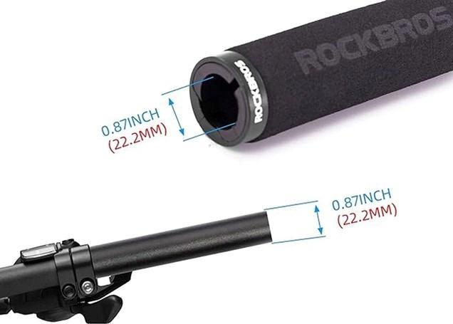 Immagine prodotto Rockbros BT1001BKBK manopole per manubrio da bicicletta in spugna - nero