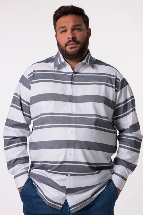 Produktbild Men+ Streifenhemd, Langarm, Kentkragen, Comfort Fit (4XL)