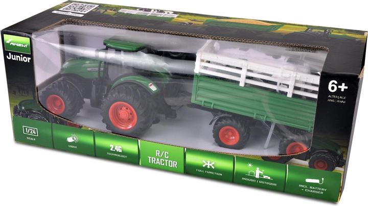 Produktbild Amewi Traktor mit Viehtransporter, Grün 1:24, RTR (RTR Ready-to-Run)
