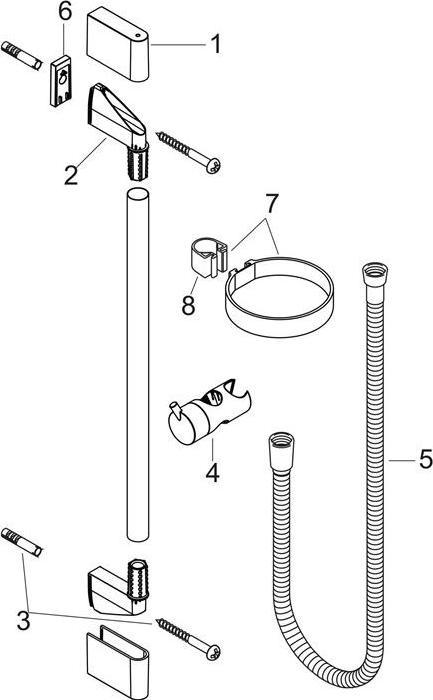 Produktbild hansgrohe HG Brausestange UNICA'CROMETTA 900mm chrom