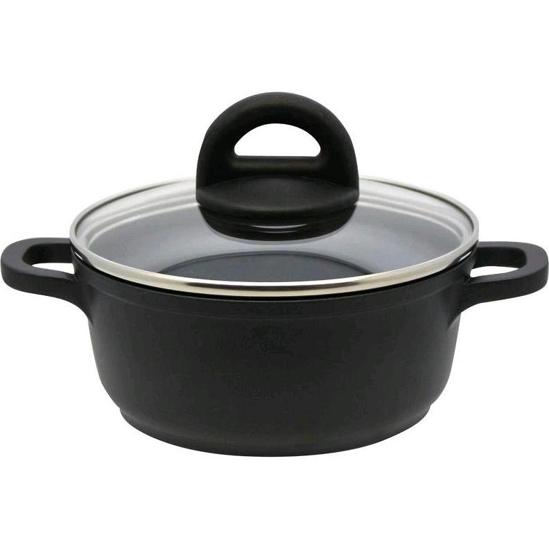 ELO Basic Black Aluguss Topf m.D.16cm Dur Select 89116, Pfanne + Kochtopf, Schwarz