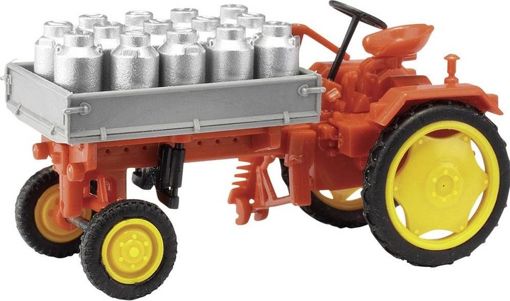Produktbild Mehlhose H0 Traktor RS09 mit Pritsche und Milchkannen Rot
