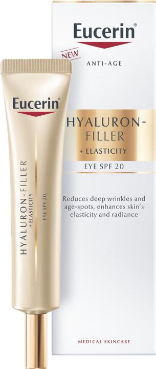 Eucerin Augenkonturenpflege Hyaluron-Filler + Elasticity, SPF20 - 15 ml (Augenpflege Gel, Tag, 15 ml)
