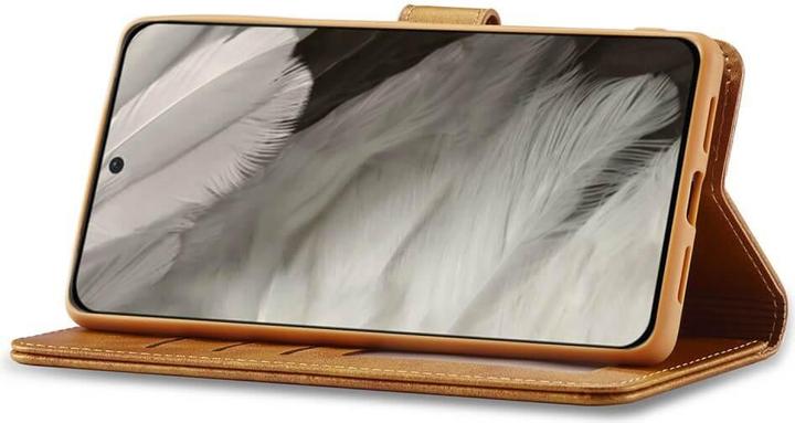 Produktbild LC.Imeeke Google Pixel 8 - Leder Etui Hülle beige (Google Pixel 8)