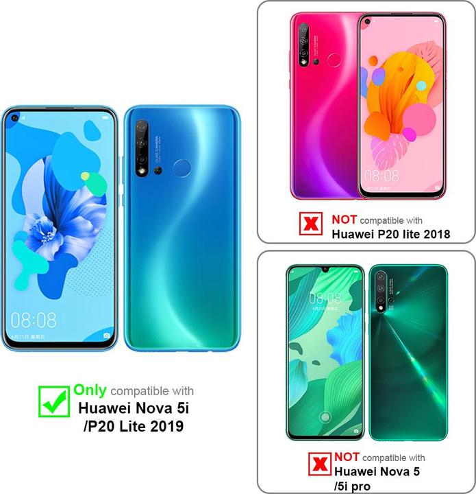Produktbild Cadorabo Handykette für Huawei NOVA 5i / P20 LITE 2019 Necklace Hülle mit verstellbarem Kordelband