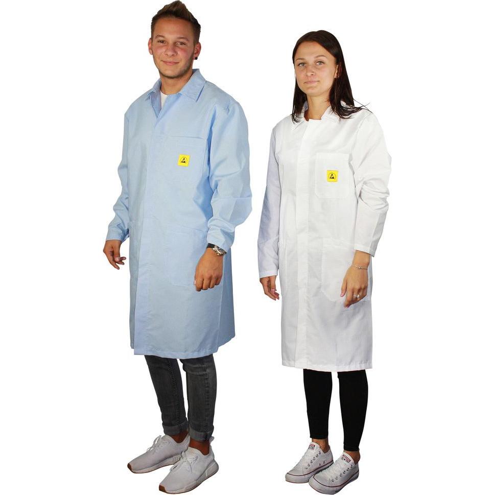 Thumbnail - Wetec, Arbeitsjacke, ESD-Arbeitsmantel AM-156, ESD, L, weiss (L)