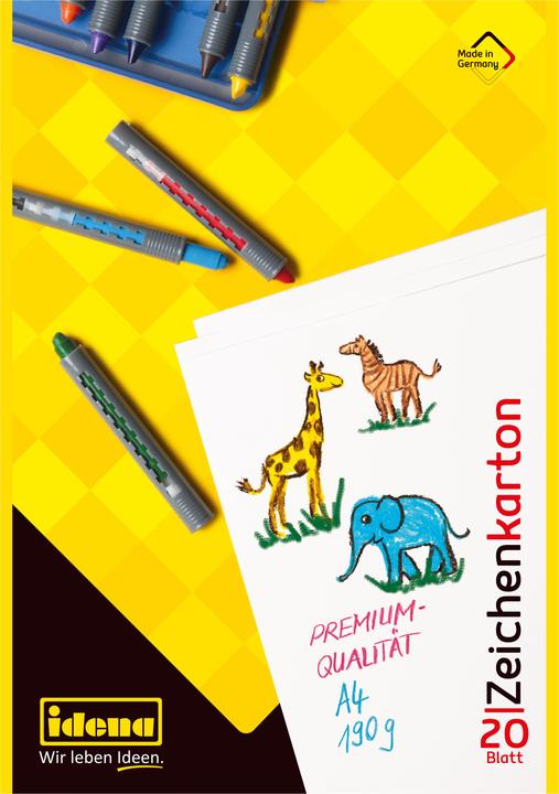 Actual product image Idena Zeichenkarton 20 Blatt 190g/m² DIN A4 (190 g/m², 20 x)