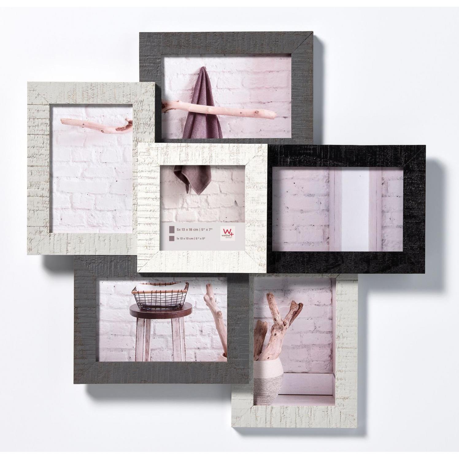 Walther, Bilderrahmen, Home 5x13x18 1x13x13 Holz Galerie HO555M (13 x 13 cm, 13 x 18 cm)