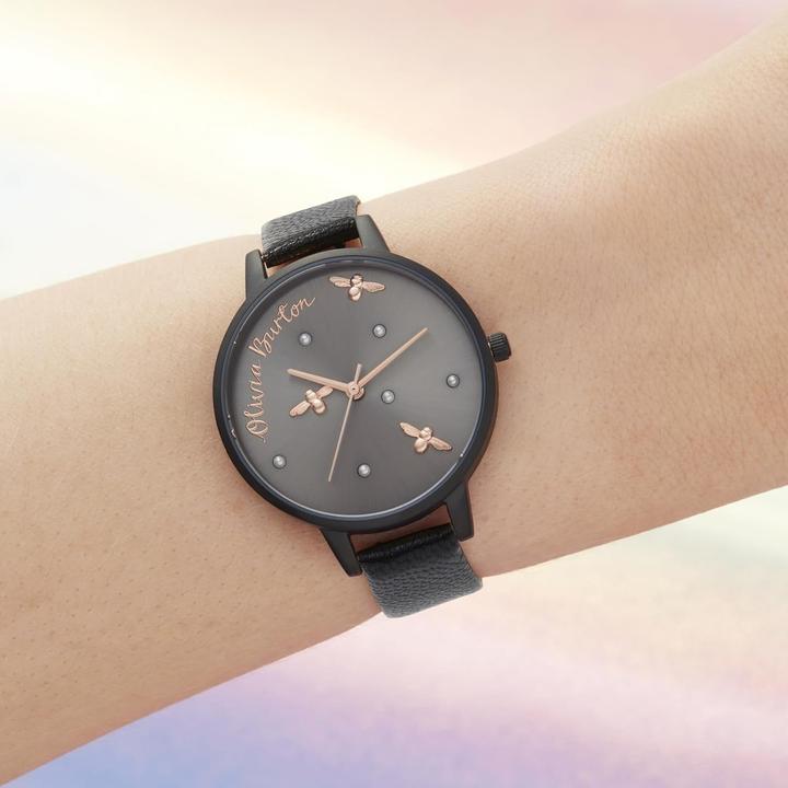 Image du produit Olivia Burton Montre à bracelet en cuir (Montre analogique, 34 mm)