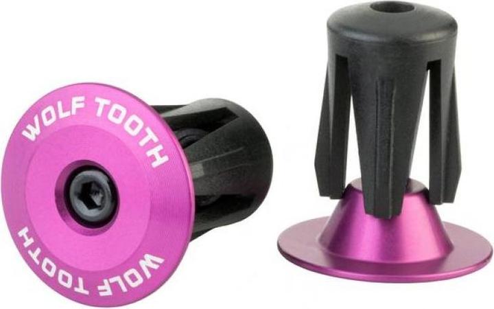 Actual product image Wolf Tooth Aluminium Bar End Plugs, bolted, 16-21.5mm, ultraviolet purple