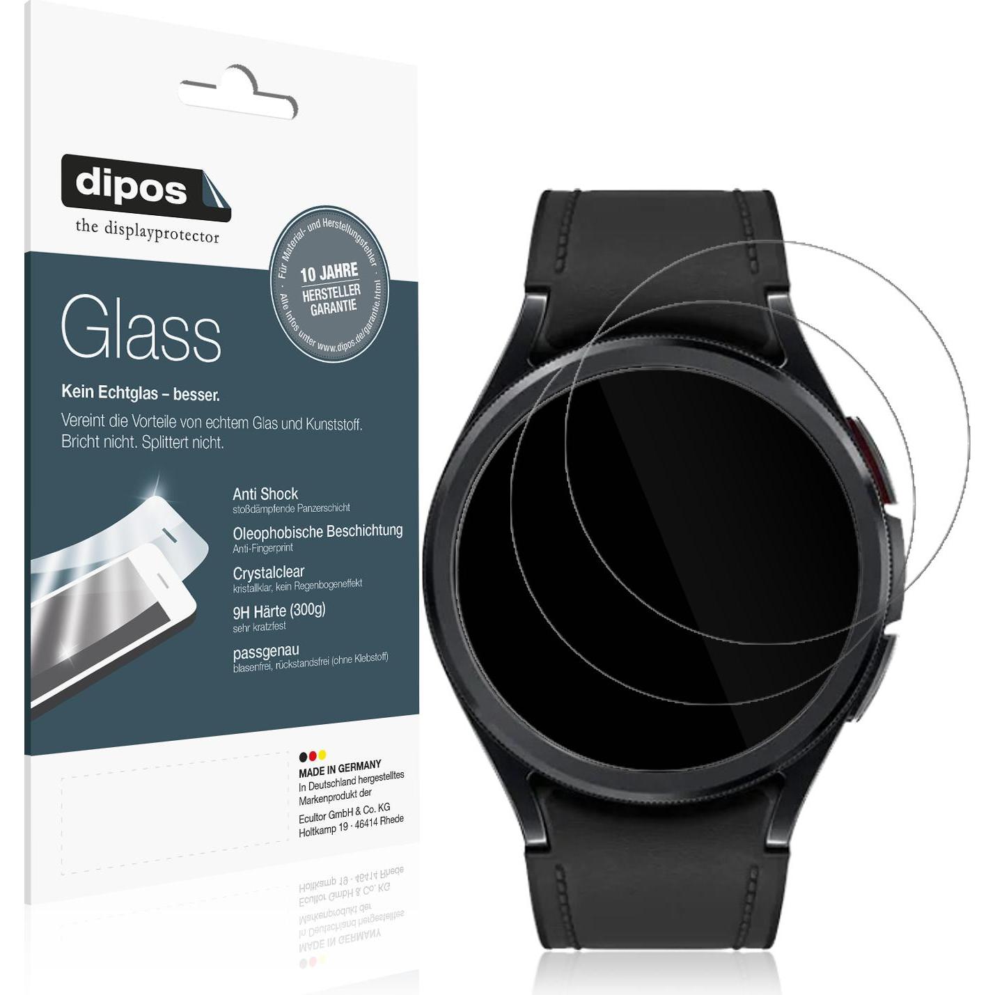 Dipos Displayschutz Anti-Shock, Smartwatch Schutzfolie, Transparent