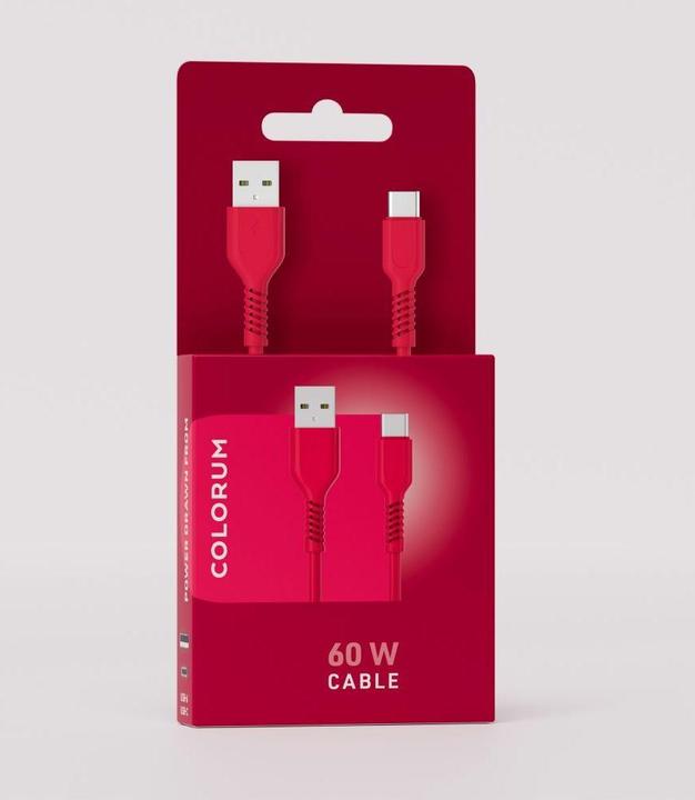 Actual product image Forever COLORUM cable USB-A - USB-C 1,8m 3A CK60-AC-02 xMagenta (1.80 m, USB 3.0, 60 W)